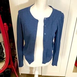 H&M Basics Blue Cardigan Medium
